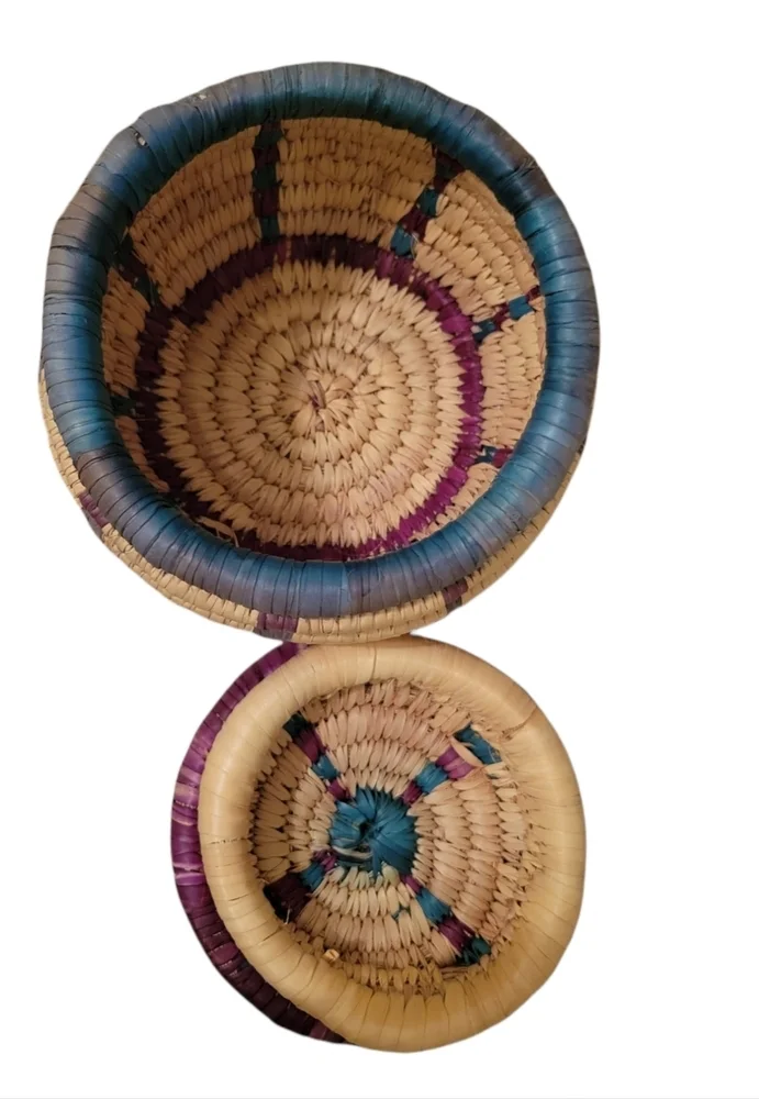 African native American storage house decor Basket Boho basket with lid - Picture 4 of 7